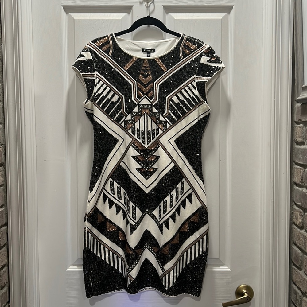 Express sequin dress